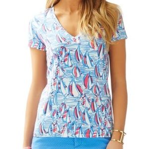 Lilly Pulitzer Michele Tee: Red Right Return